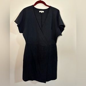Madewell Cross-Front Flutter-Sleeve Mini Dress